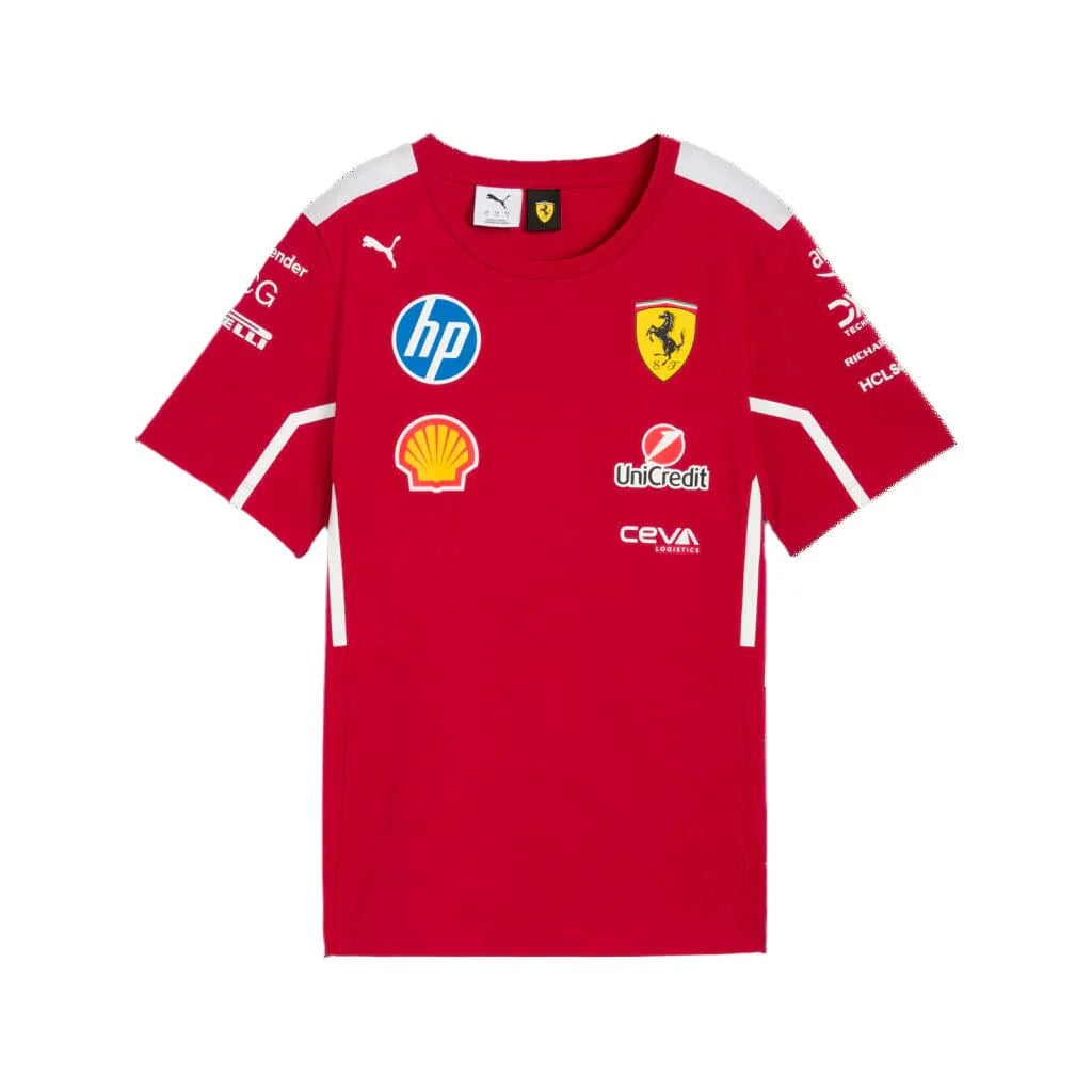Scuderia Ferrari F1 2025 Men's Team T-Shirt - Dark Cherry