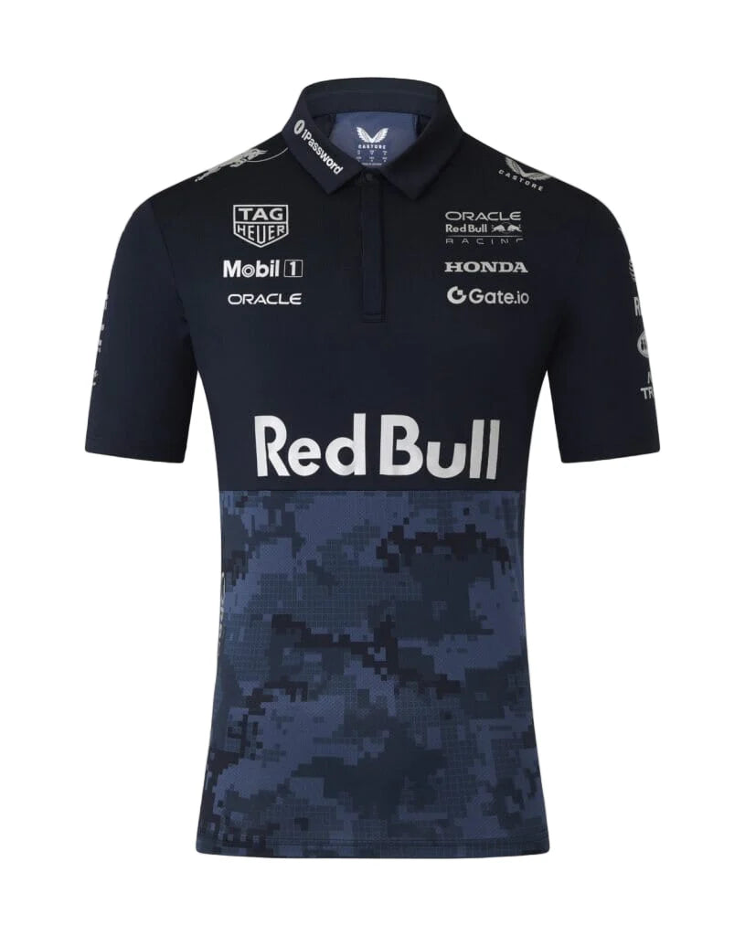 Red Bull Racing F1 x HypeBeast 2025 Special Edition Track Polo Shirt - Navy