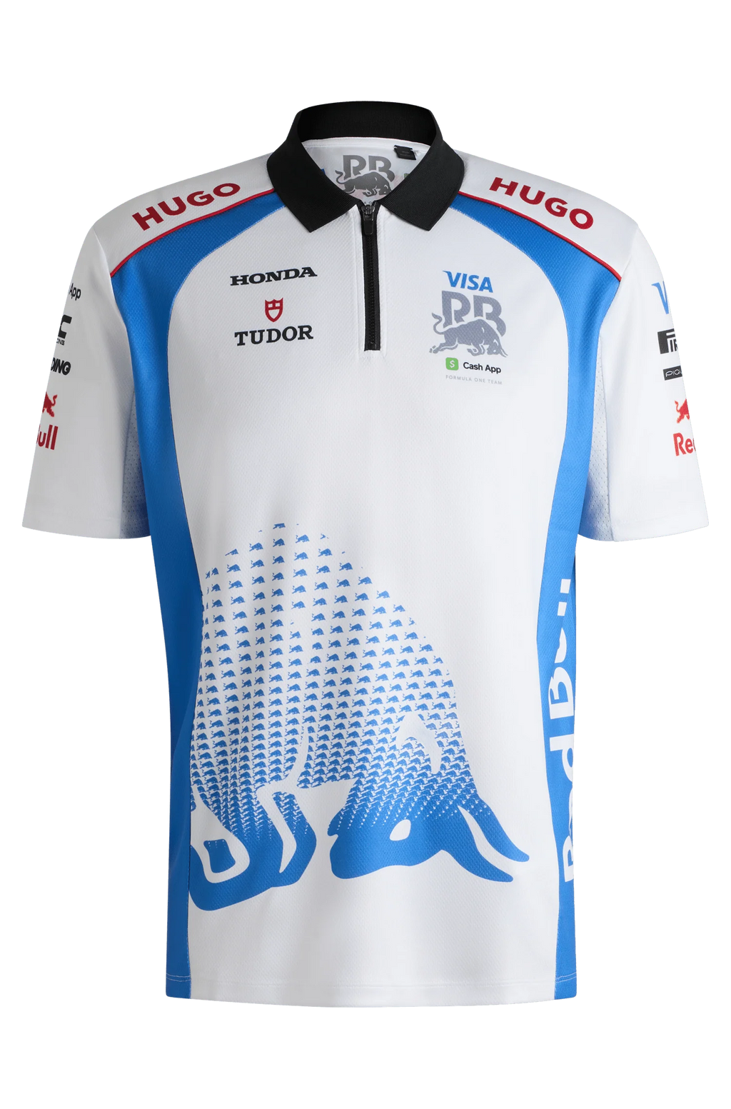 Visa Cash App RB F1 2025 Men's Team Polo Shirt - White