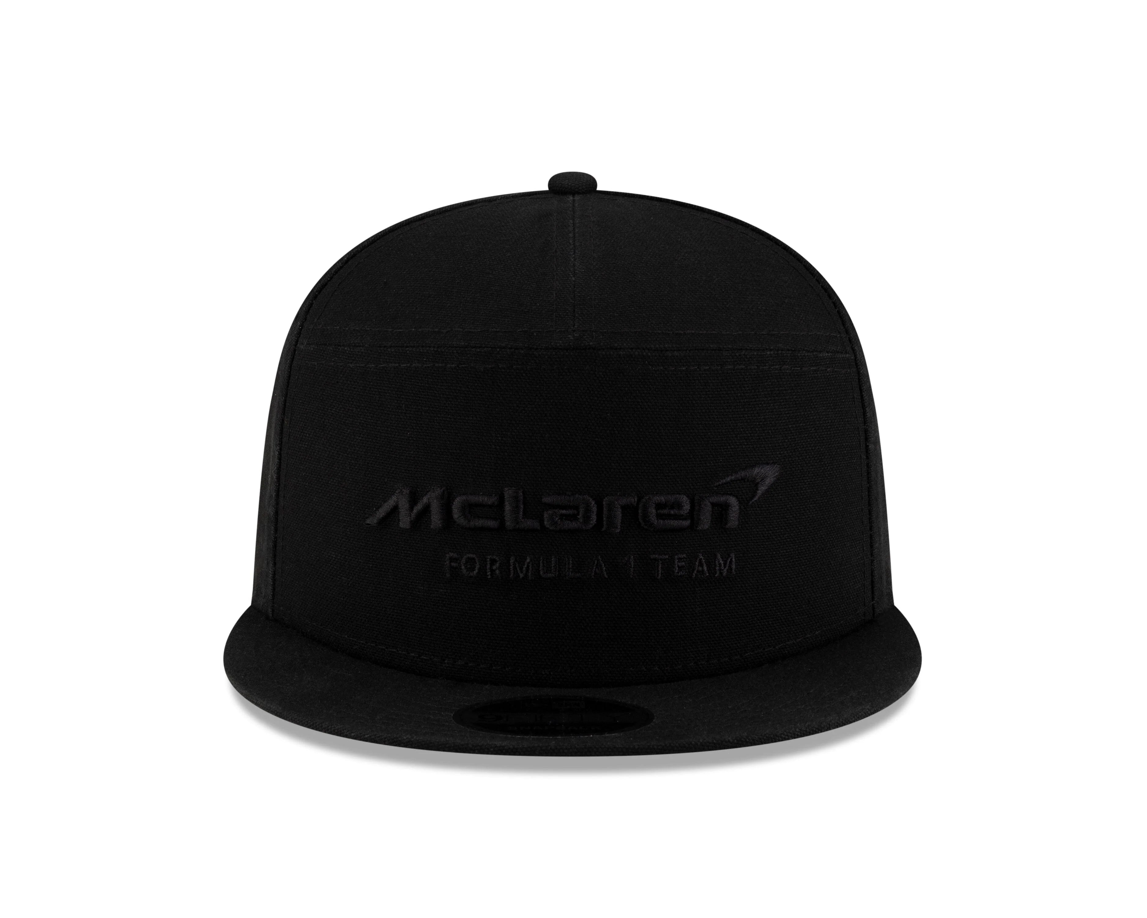 McLaren Racing F1 New Era 9Fifty Split Panel Flat Brim Hat - Stealth Black