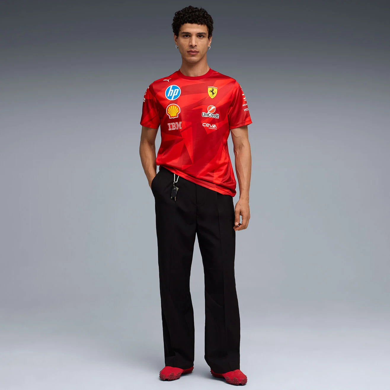 Scuderia Ferrari F1 Special Edition Las Vegas GP Team T-Shirt - Rosso Corso