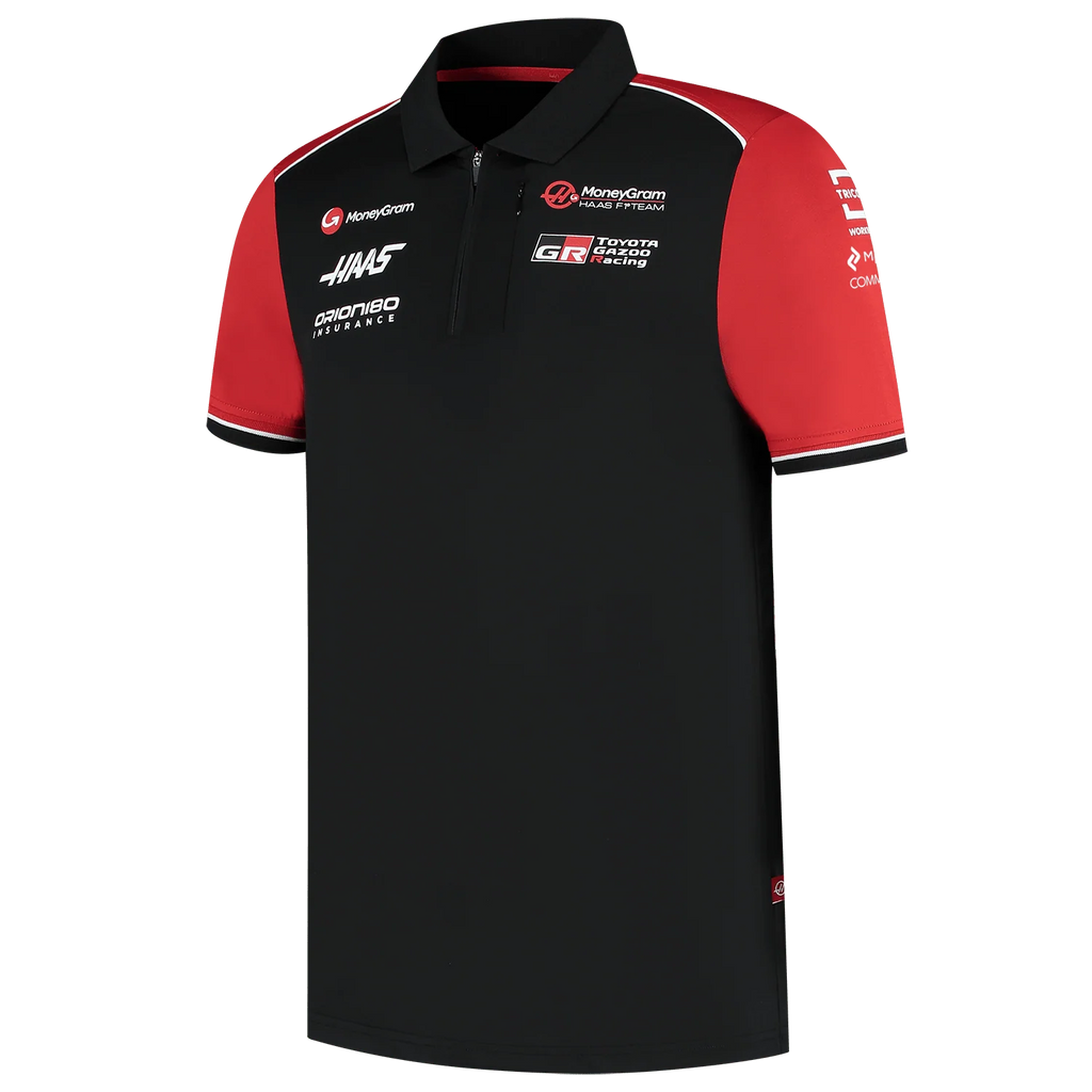 Haas Racing F1 2025 Men's Team Fitted Polo Shirt - Black