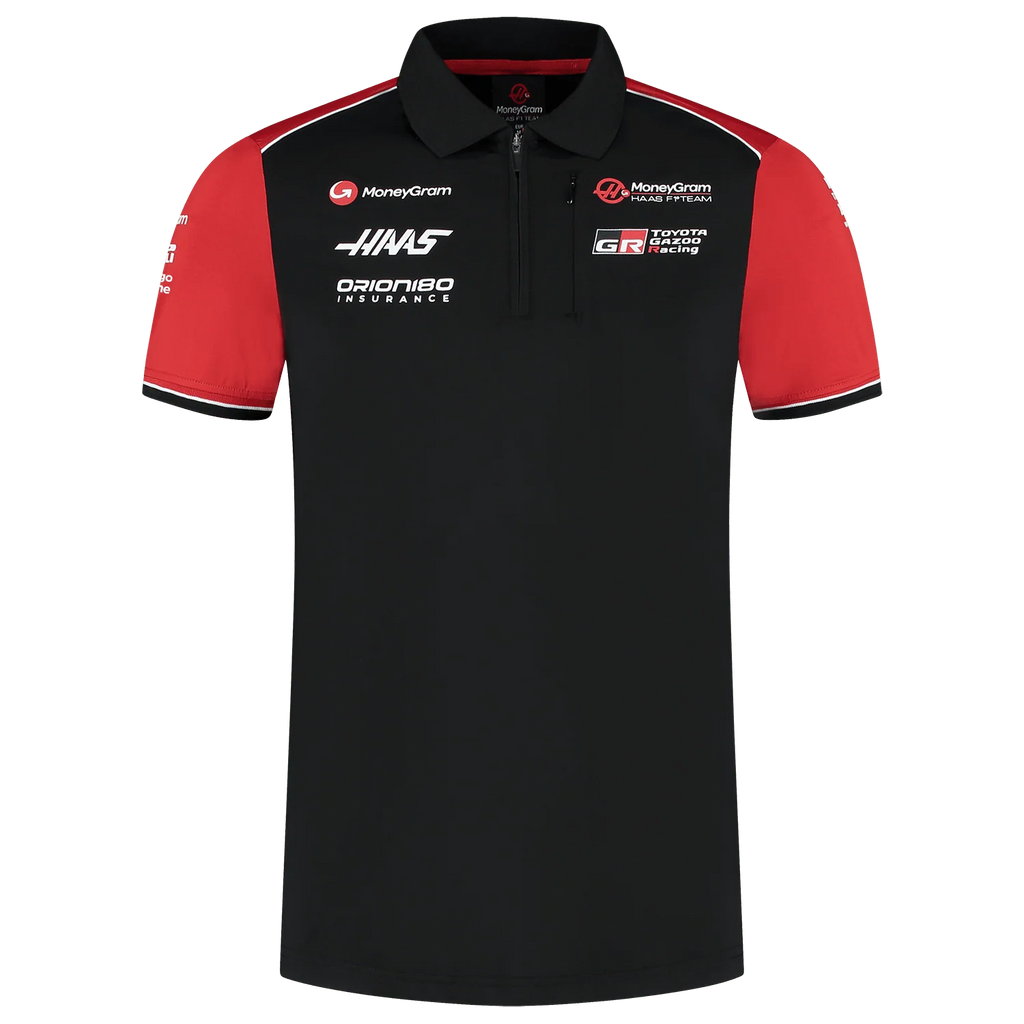 Haas Racing F1 2025 Men's Team Fitted Polo Shirt - Black