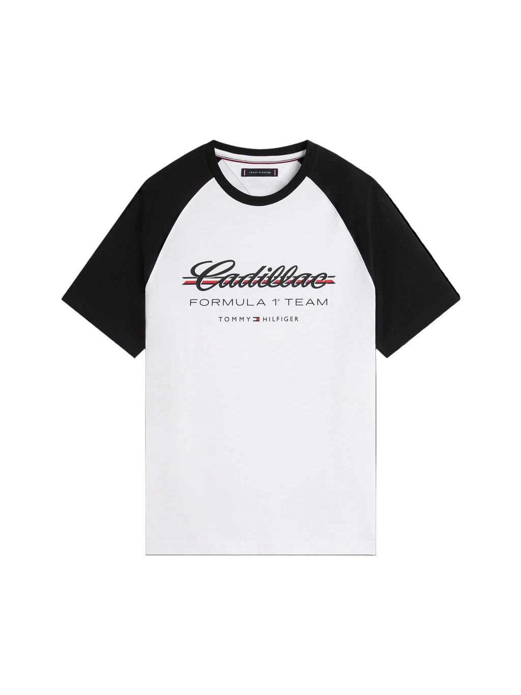 Cadillac F1 Racing Script Raglan T-Shirt - White