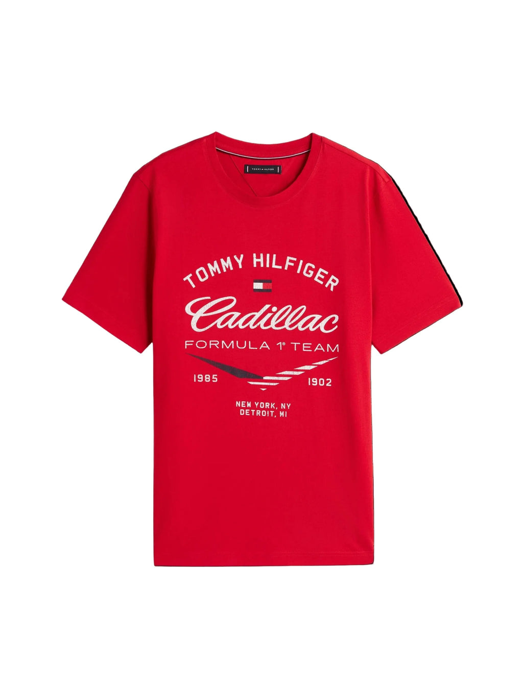 Cadillac F1 Racing Varsity Graphic T-Shirt - Red