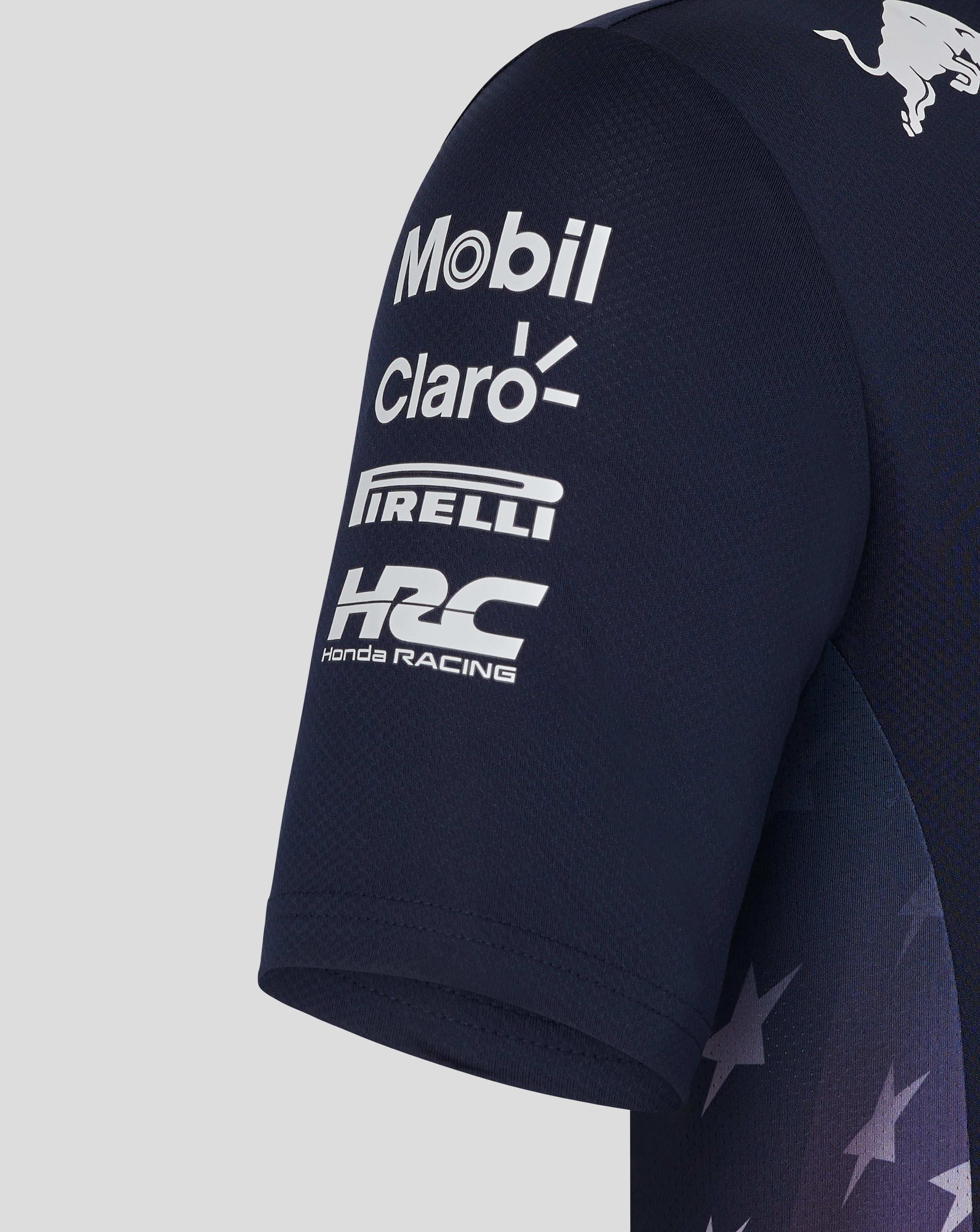 Red Bull Racing F1 Men's Special Edition America Race Team Polo Shirt- Navy