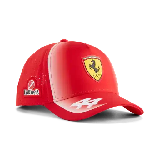 Scuderia Ferrari F1 2026 Lewis Hamilton Team Baseball Hat - Puma Red
